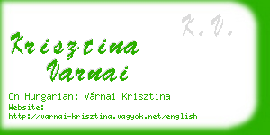 krisztina varnai business card